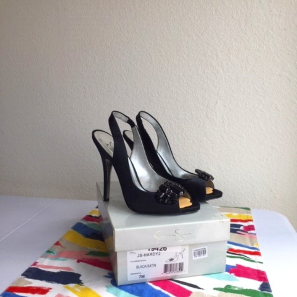 Jessica Simpson Heels-Black, Size 7